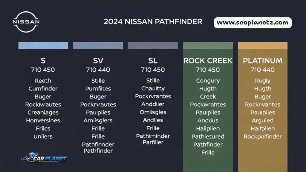 2024 Nissan Pathfinder trim levels comparison