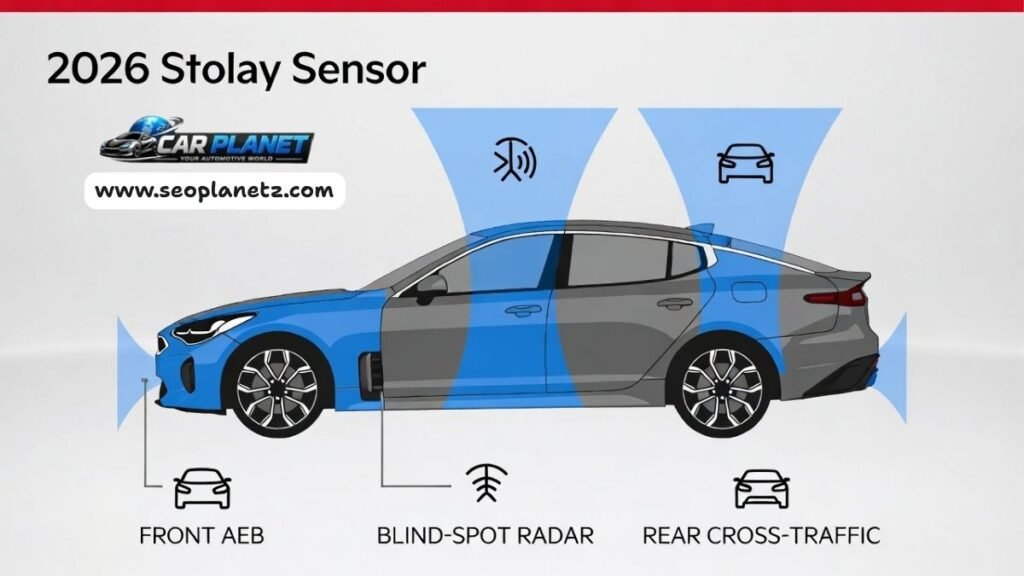 2026 Kia Stinger safety features diagram