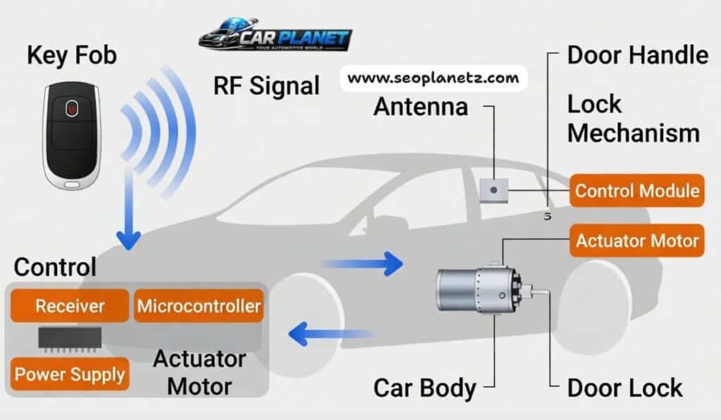 Automatic Locking car doors System Diagram