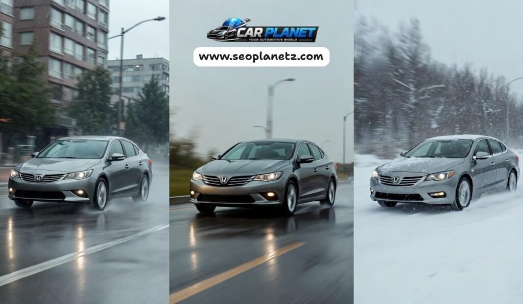 FWD vehicle performing well in rain, dry, and light snow conditions