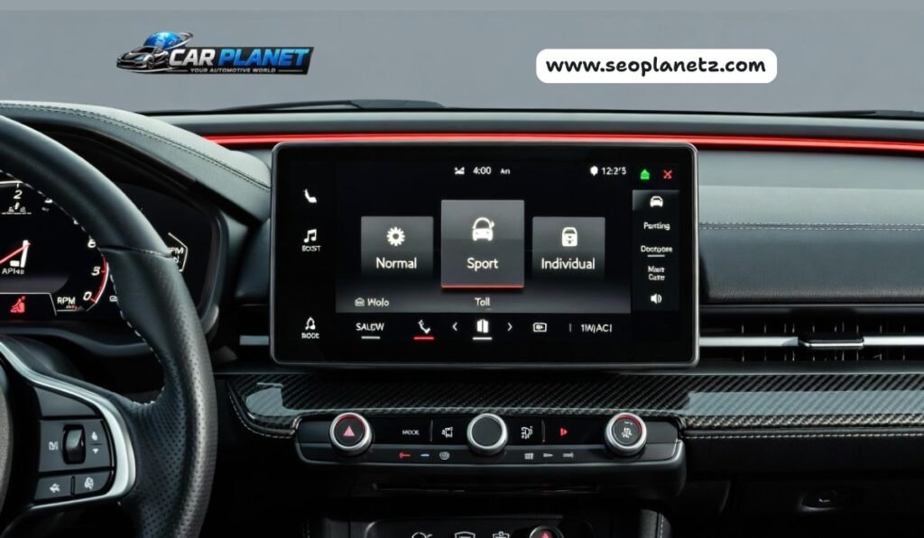 Honda Civic Si interior showing digital display and sport driving modes