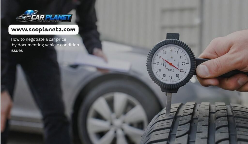 How to negotiate a car price by documenting vehicle condition issues