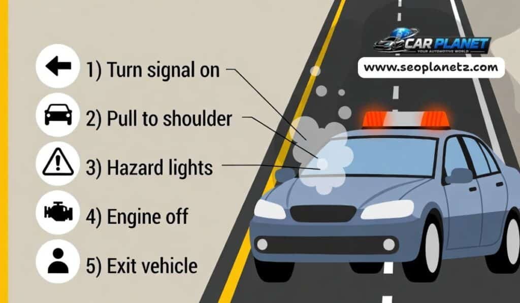 What to do when car is smoking - emergency pull over steps and safety procedures