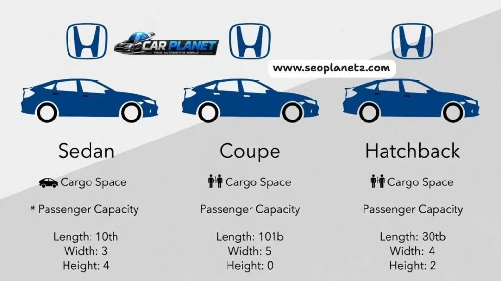 comparing 2017 Honda Civic sedan coupe and hatchback body styles