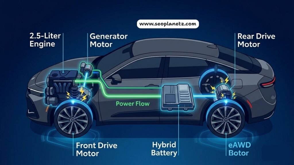 2025 Toyota Crown Signia hybrid powertrain diagram