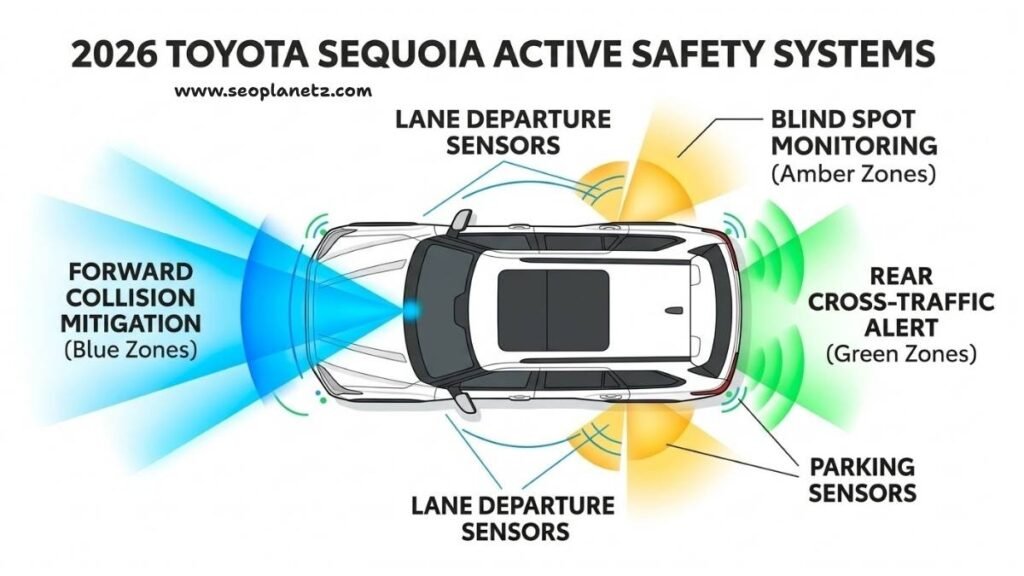 2026 Toyota Sequoia Toyota Safety Sense 2.5 active safety features