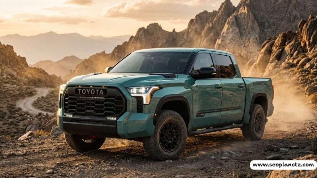 2026 Toyota Tundra changes exterior design TRD Pro Wave Maker color on mountain trail