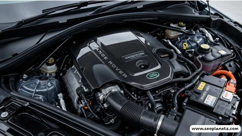 Range Rover Velar P400 MHEV engine bay 2026