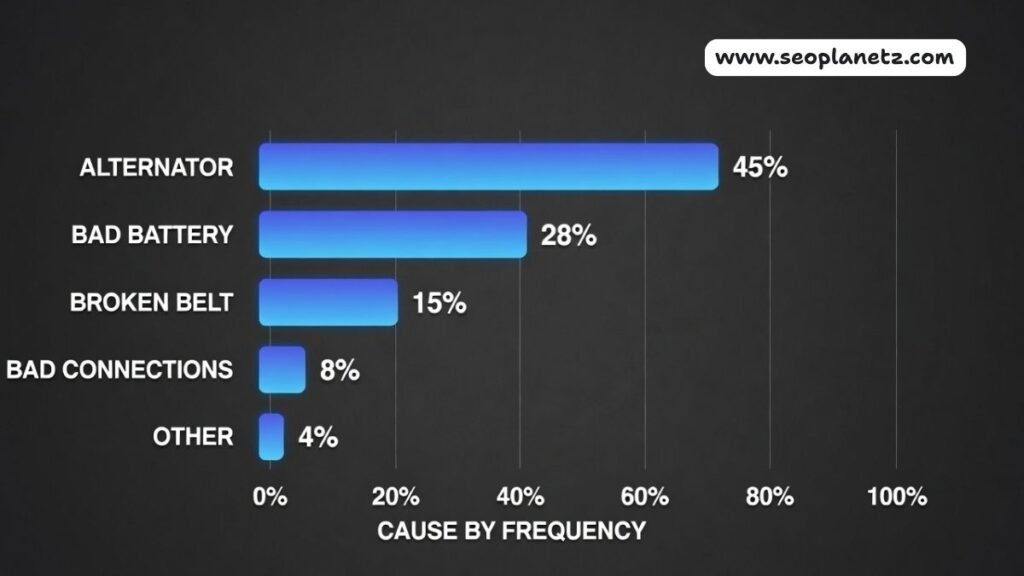dashboard warning lights battery causes by frequency