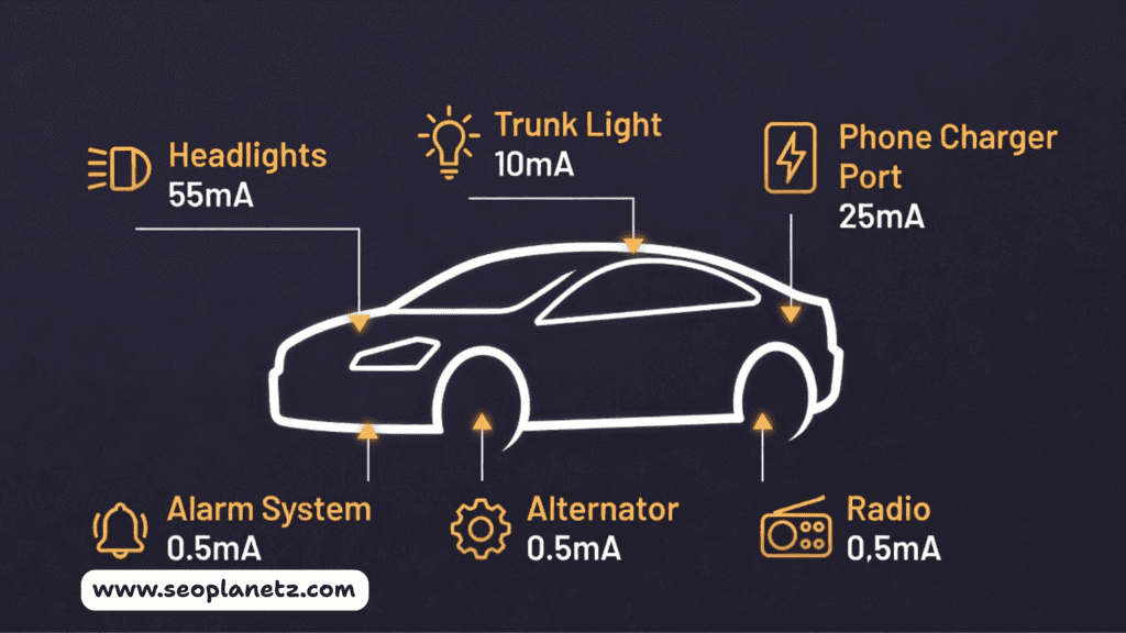 what can drain a car battery when the car is off