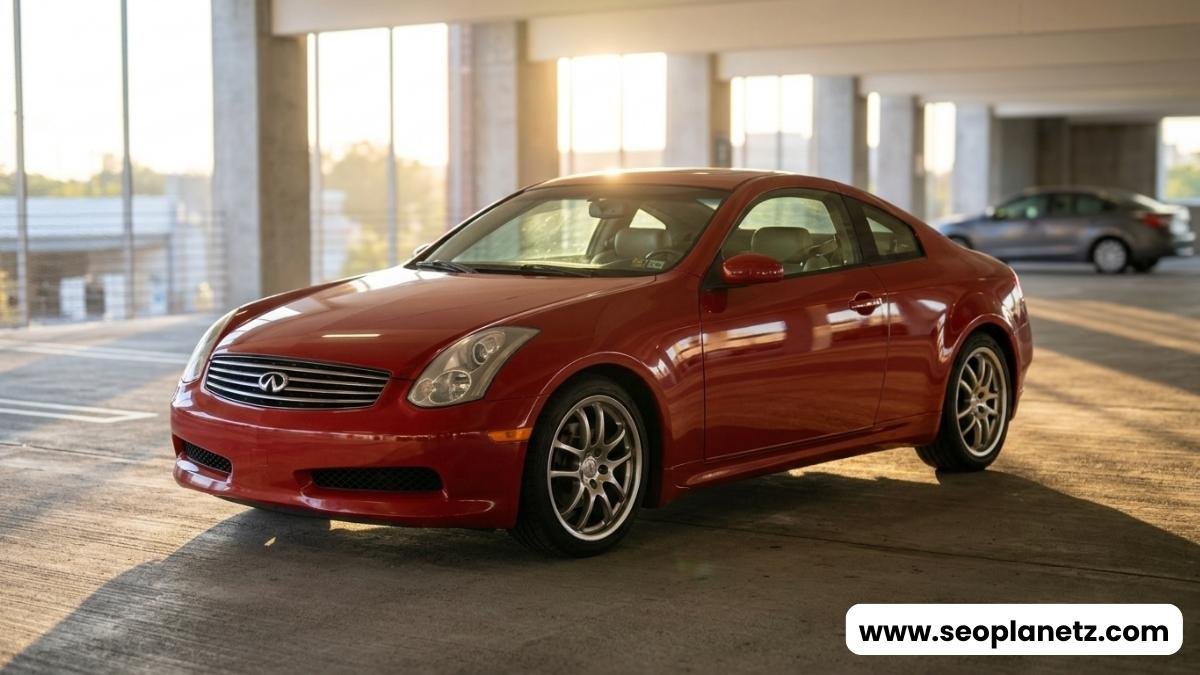 2006 Infiniti G35 coupe in Ember Red