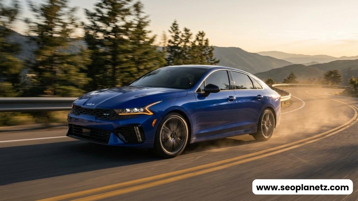 2026 Kia K5 GT performance driving review dynamic action shot
