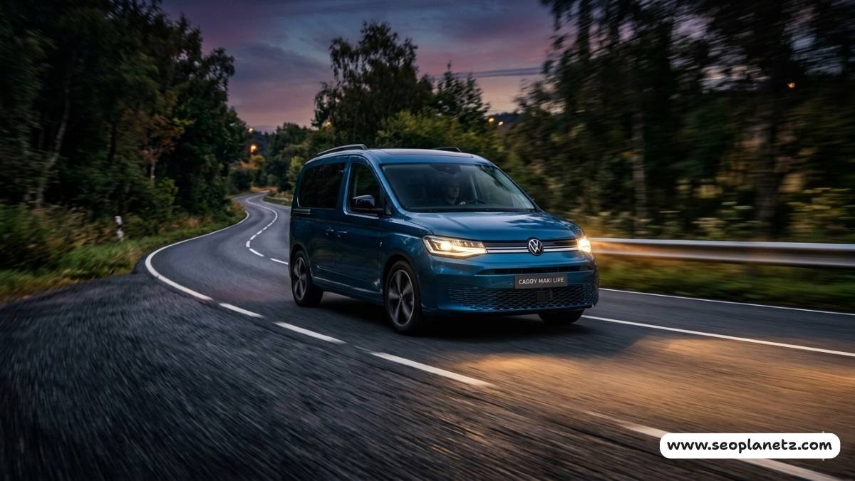 2026 Volkswagen Caddy Maxi Life driving on country road