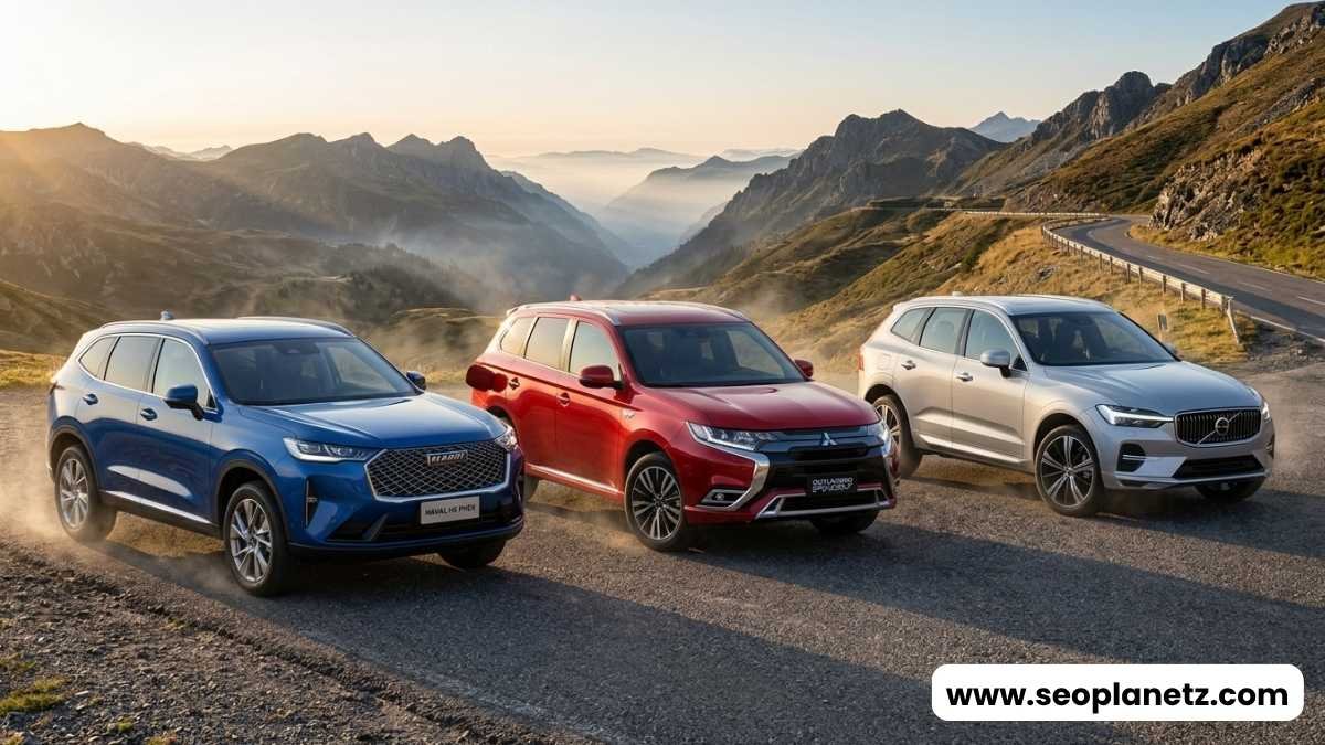 Best AWD PHEV SUV 2026 lineup featuring Haval H6 PHEV, Mitsubishi Outlander PHEV and Volvo XC60