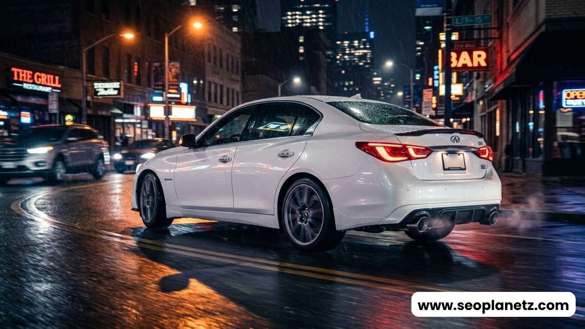 Q50 Nissan Infiniti Q50 Red Sport 400 night city