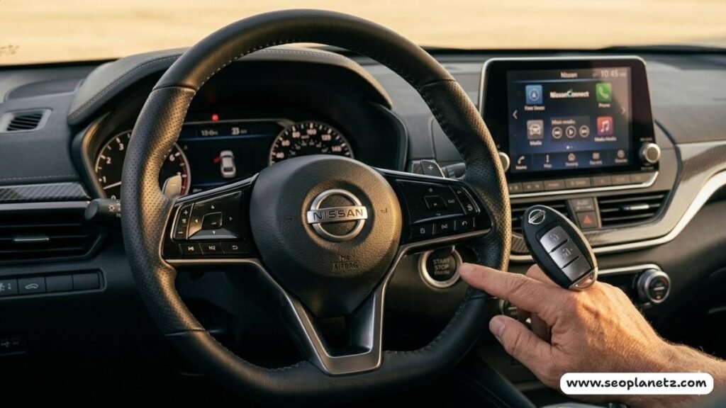 Starting Nissan with dead key fob by holding fob against push-start button