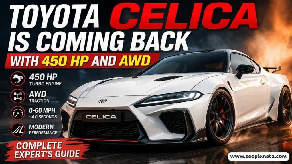 Toyota Celica Is Coming Back With 450 HP and AWD
