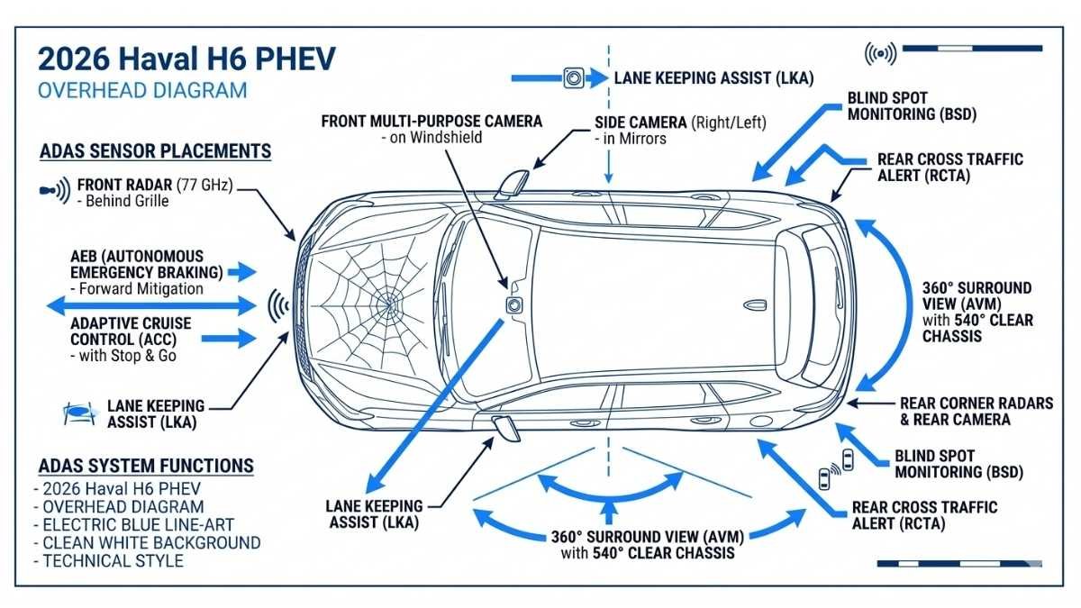 Haval H6 PHEV 2026 ADAS safety sensor