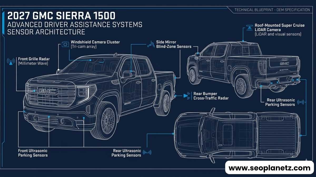 2027 GMC Sierra safety sensor placement