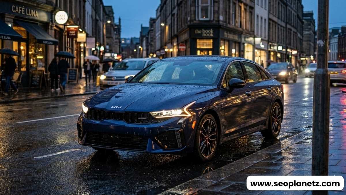 2027 Kia K5 GT Line facelift front three-quarter